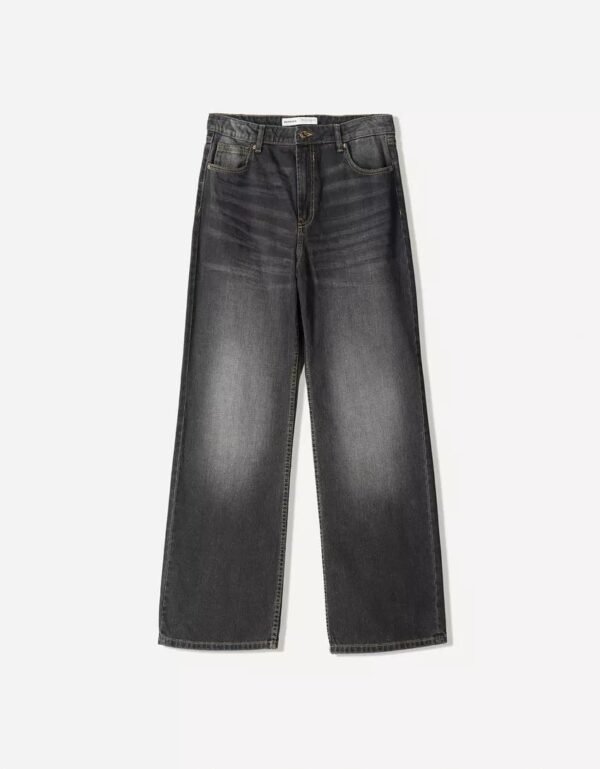 Pantalon deslavado negro